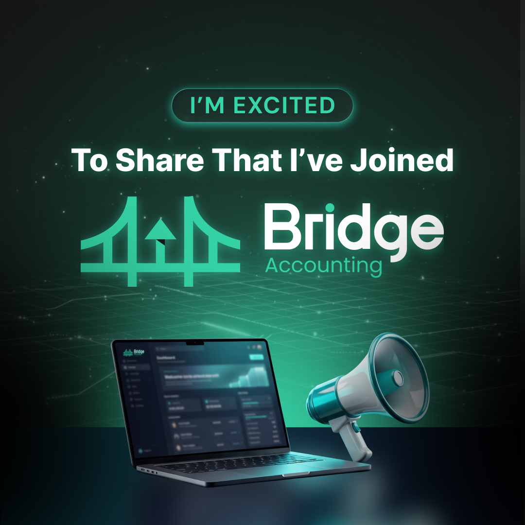 Bridge Accounting announcement campaign graphic